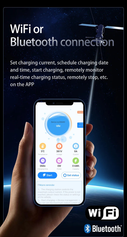 JIGU Type1 SAE J1772 EV Charger Station 32A Wallbox APP Function 7.6KW Charging Station Electric Vehicle Car