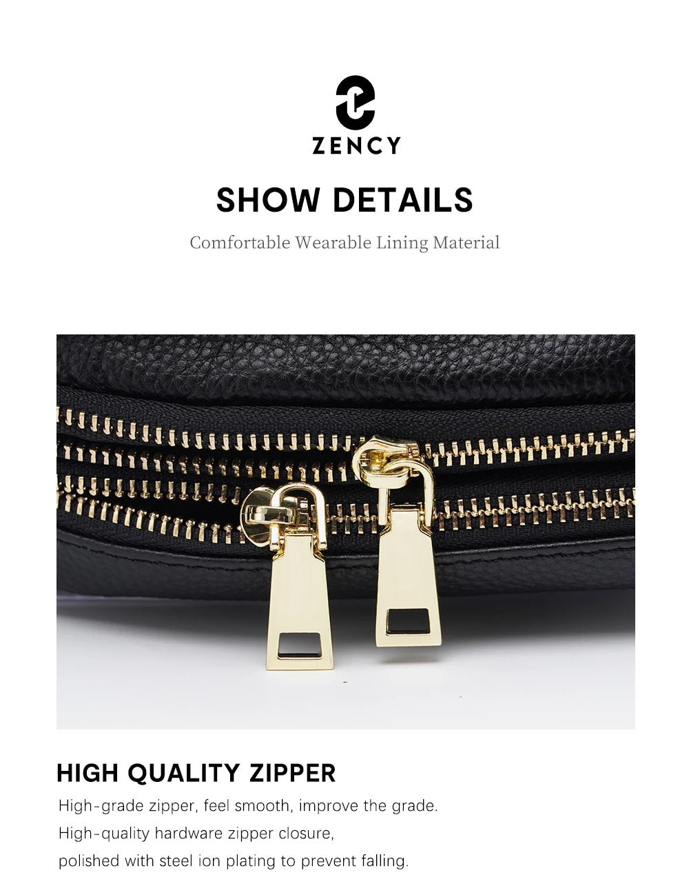 Zency Women Soft Leather Elegant Small Handbags Roomy Crossbody Bag With High Quality Vintage Hardware For Girls Leisure Purses