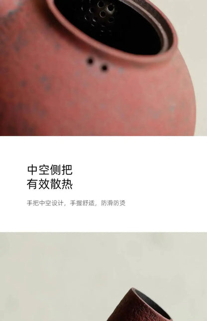 Antique Dunhuang Charcoal Tea Fire Stove Japanese Coarse Pottery Cooking Teapot Water Boiling Pottery Kettle Fire Warmer Wine