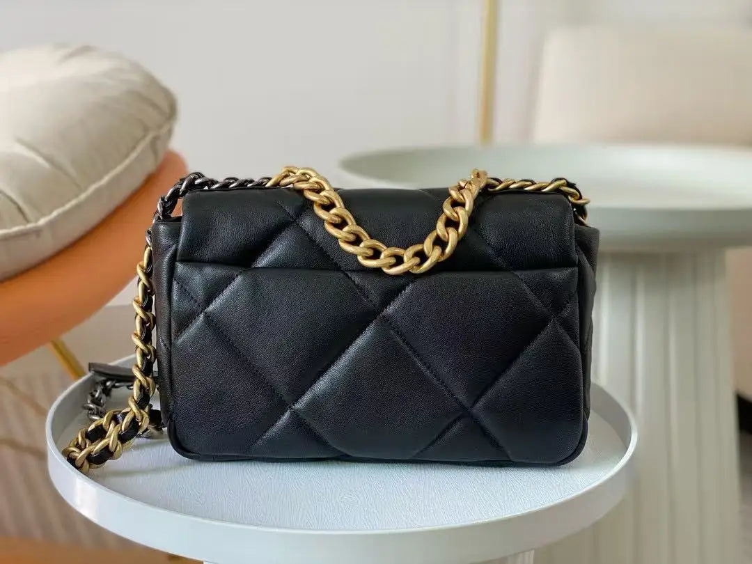 Fashionable small fragrance soft leather bag with crossbody chain bag for women, 2025 new high-end style, large capacity mouth c