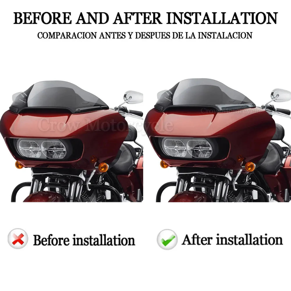 For Harley Road Glides 2015-UP Motorcycle Decorative Lights Windscreen Led Trim Lights Windshield Running Turn Signal Lamps