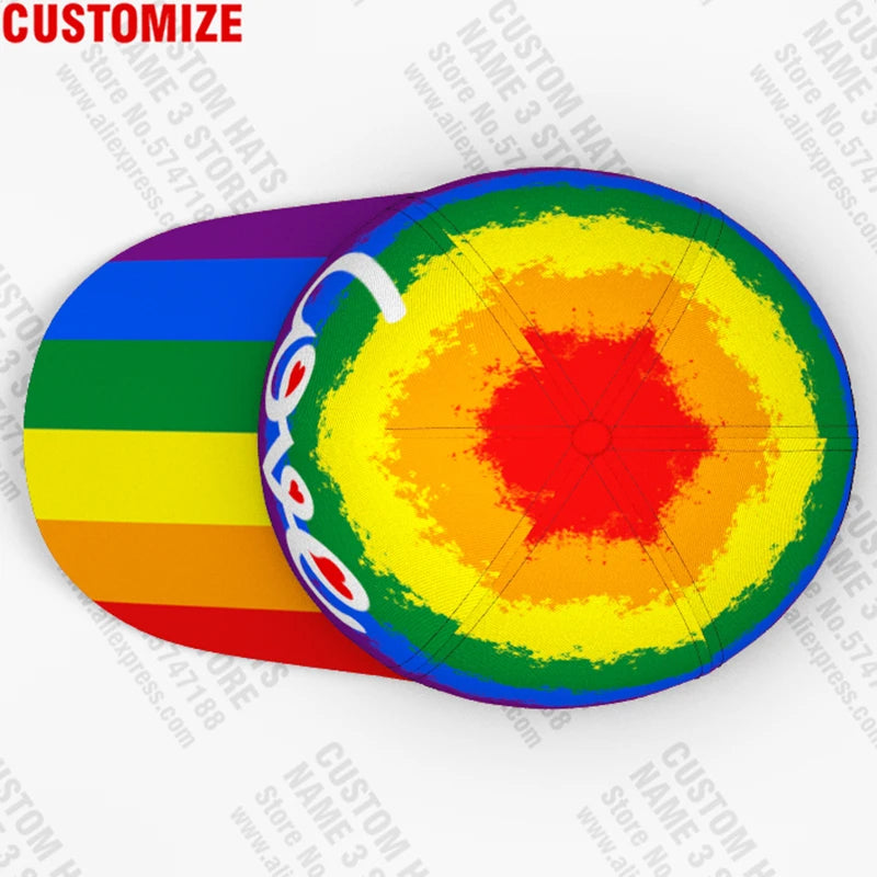 Rainbow Flag Baseball Cap Love Bisexual Gay Pride Hat Lesbian Lgbt Travel Philly Progress Six Colorful Peace Homosexual Headgear