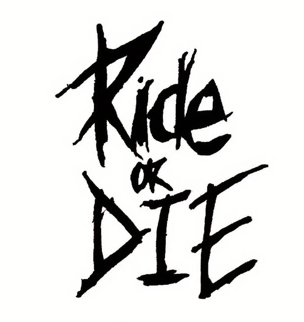 1PC/set Bike Frame Stickers Ride Or Die Top Tube Decals For MTB Bicycle Decorative Frame Bike Car Auto Motorcycle Accessories