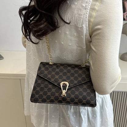 Women's Printed Crossbody Bag with Metal Lock - Fashion Shoulder Bag,Lightweight & Durable for Daily Use/Travel