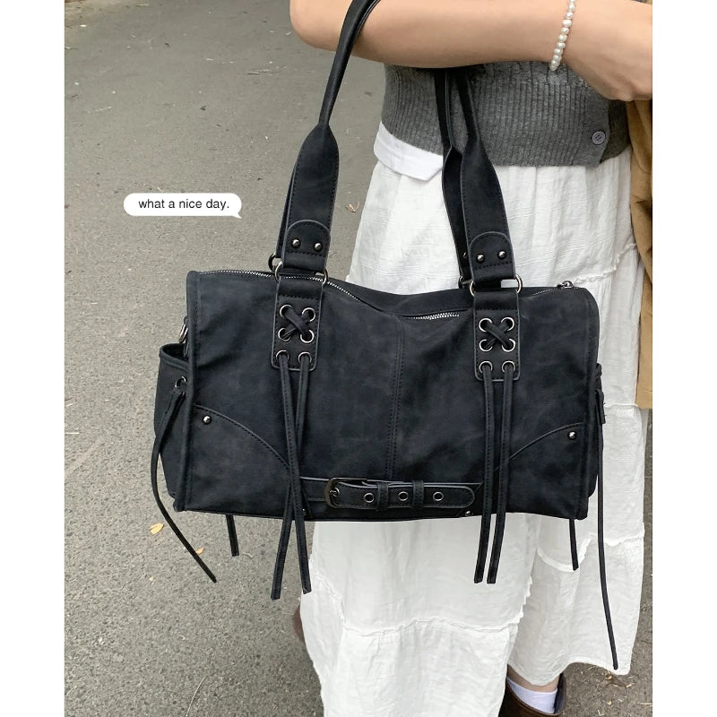 Nylon Women's Commuter Tote Bag Minimalist Large-capacity Tote Bag Ladies Multi-layer Waterproof Computer Shoulder Nylon Handbag