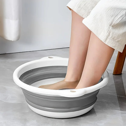 Folding Bowl Foot Bath Portable Wash Basin for Travel Silicone Folding Bowl Pedicure Tubs Foldable Basin Portable Foot Bath