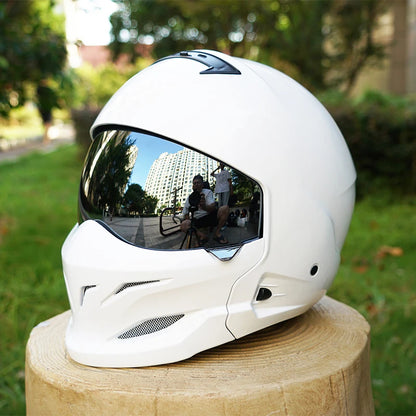 Scorpion Retro Motorcycle Helmet Removable Front Module Transparent Lens M L XL XXL Sizes Available for Motorbike Safety Gear