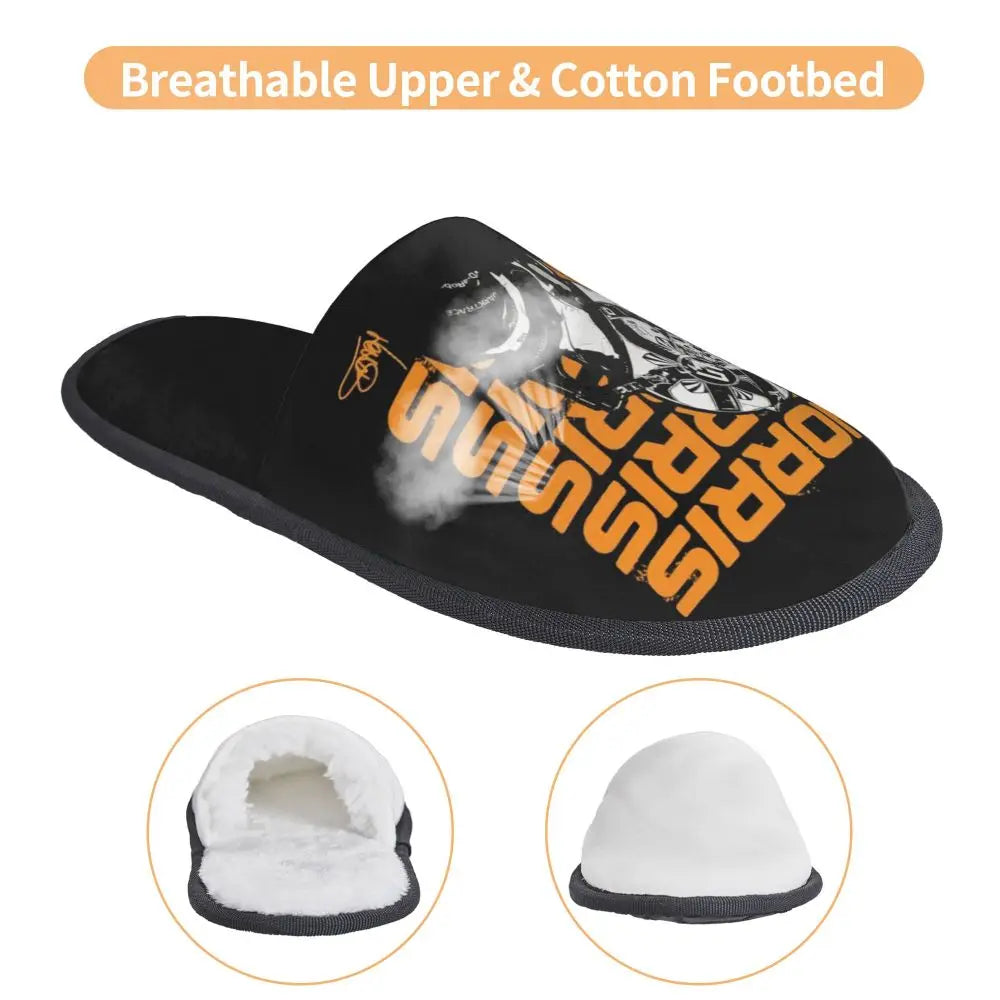 Custom British Lando Norris Racing Driver Guest Slippers for Spa Women House Slipper