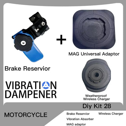 Motorcycle Handlebar Stem Fork Mount Holder Phone Mount Vibration Dampener MAG Universal Adaptors Wireless Charger Mirror Brake