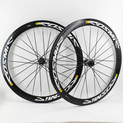 New White Black Gray 700C 50mm Road bike alloy bicycle wheelset clincher rims V Disc brake Thru Axle center lock hubs wheels