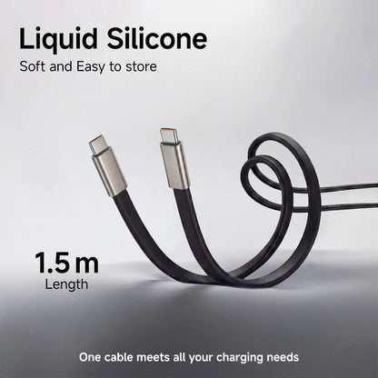 2-IN-1 Type-C Cable Foldable Mobile Phone Holder 240W Fast Charging Data Cable USB C TO USB C Phone Charge Bracket Dual PD cable