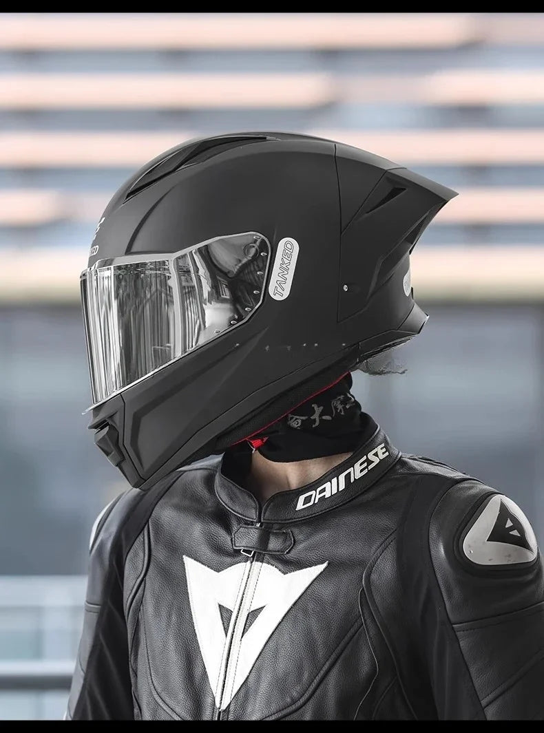 TANKED Motorcycle Helmet DOT ECE2206 Helmets Street Racing Capacete Pink Visor Double D Buckle Women Casco Moto S M  LCascos