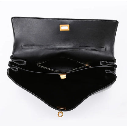 Luxury Brand Women Messenger Bags Soft Leather Brown Suede Hand Held Totes Gold Buckle Women Shoulder Bags Lady Trend Satchel