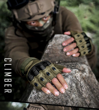 Cycling Tactical Gloves Men Women Half Finger Soft Shell Gloves Spring Summer Training Combat Protection Motorcycle Gloves