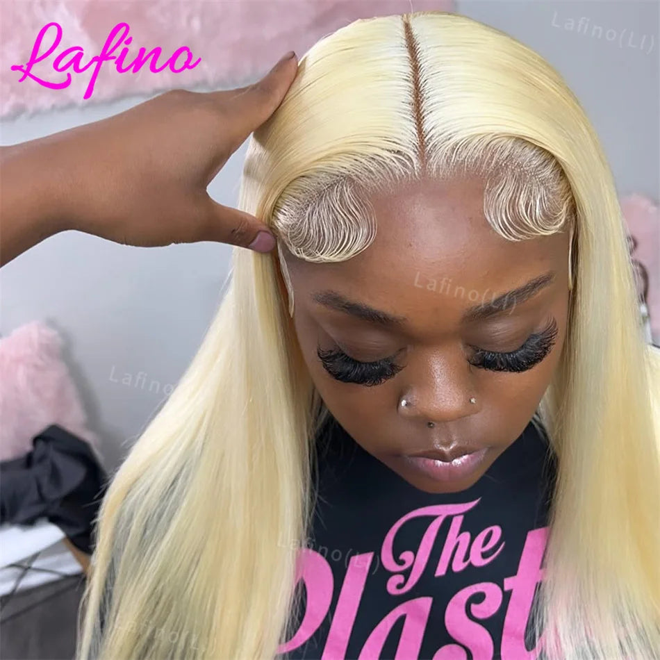 613 Blonde Colored Straight 13x4 13x6 Hd Lace Frontal Human Hair Wigs 30 Inch Brazilian Transparent Lace Front Wigs For Women