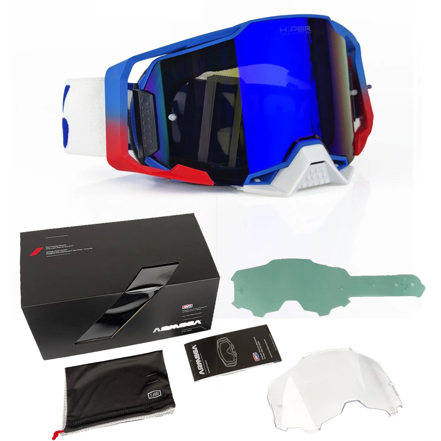 Motorcycle Goggles Set Off Road Riding Dustproof Windproof Sports Glasses for Men MX ATV Cycling Ski Snowboard Protective New