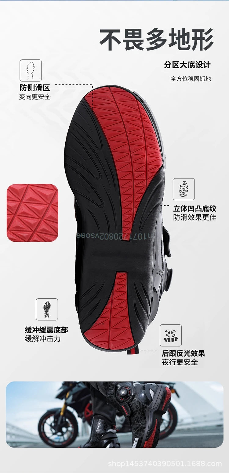 Motorcycle Riding Boots Summer New Anti-fall Casual Cycling Shoes Men's Outdoor High-top Cross-country Race Motorcycle Shoes