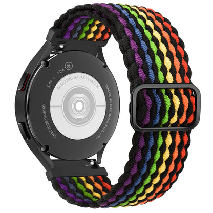 2 Packs Rainbow 20mm Braided Nylon Band Compatible With Samsung Galaxy Watch, Sport Loop Strap for Garmin, Pride Day