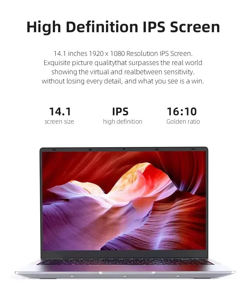 Intel Core i7 9850H 12GB RAM Windows 11 Pro Laptops Computer  1TB SSD Office Gamer Study notebook Computer PC 1920*1080