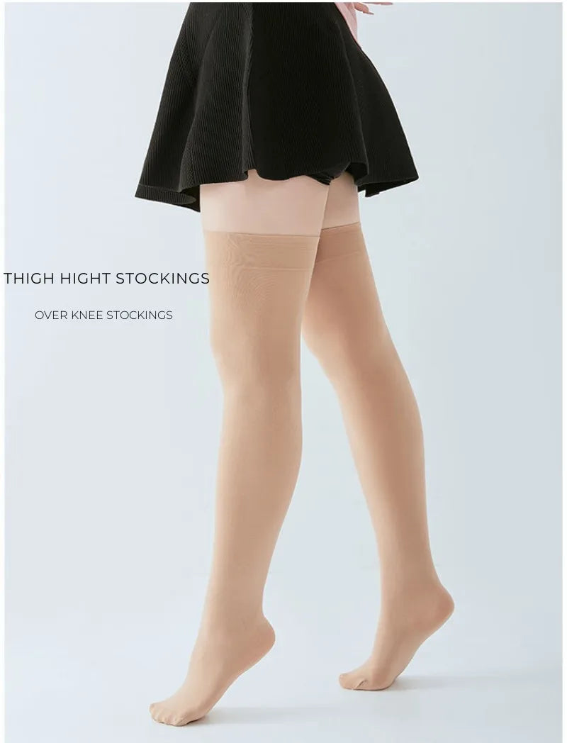 DOIAESKV Plus Size Women Stockings Over Knee Socks Thigh High Socks Large Size Female Stockings Long Socks Women's Stockings