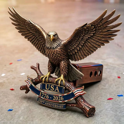Patriotic Bald Eagle Hitch Cover USA 250th Anniversary Hitch Cover for Most Pickup Trucks SUVs and Campervans Vehicle Decoration