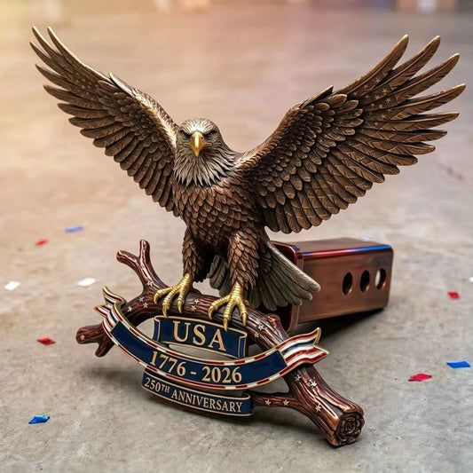 Patriotic Bald Eagle Hitch Cover USA 250th Anniversary Hitch Cover for Most Pickup Trucks SUVs and Campervans Vehicle Decoration