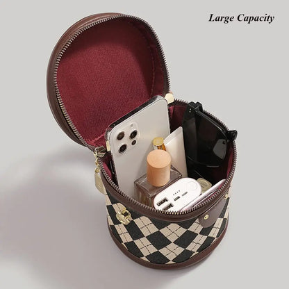 Women's Bag for Women Fashion Luxury Designer Zipper Small Handbags For Women Leather Bucket Shoulder Bag 2023 New Trend Pendant