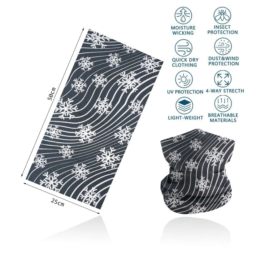 Motorcycling Running Outdoor Sports Face Bandanas Men Neck Warm Gaiter Women Headscarf UV Protection Seamless Tube Face Shield