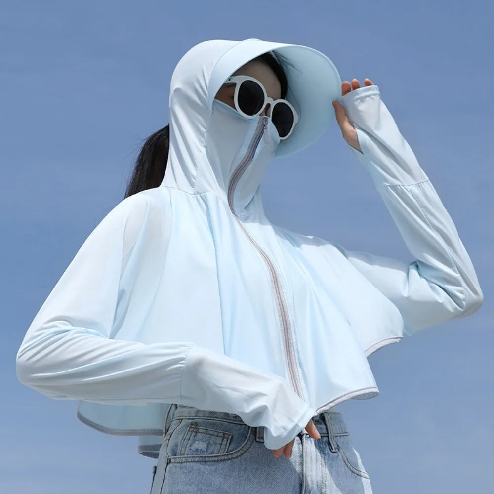 Summer Female Sun Protection Clothing UV Protection Long Sleeve Ladies Cloak Quick Dry Clothing Thin Jackets