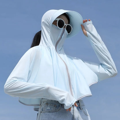 Summer Female Sun Protection Clothing UV Protection Long Sleeve Ladies Cloak Quick Dry Clothing Thin Jackets