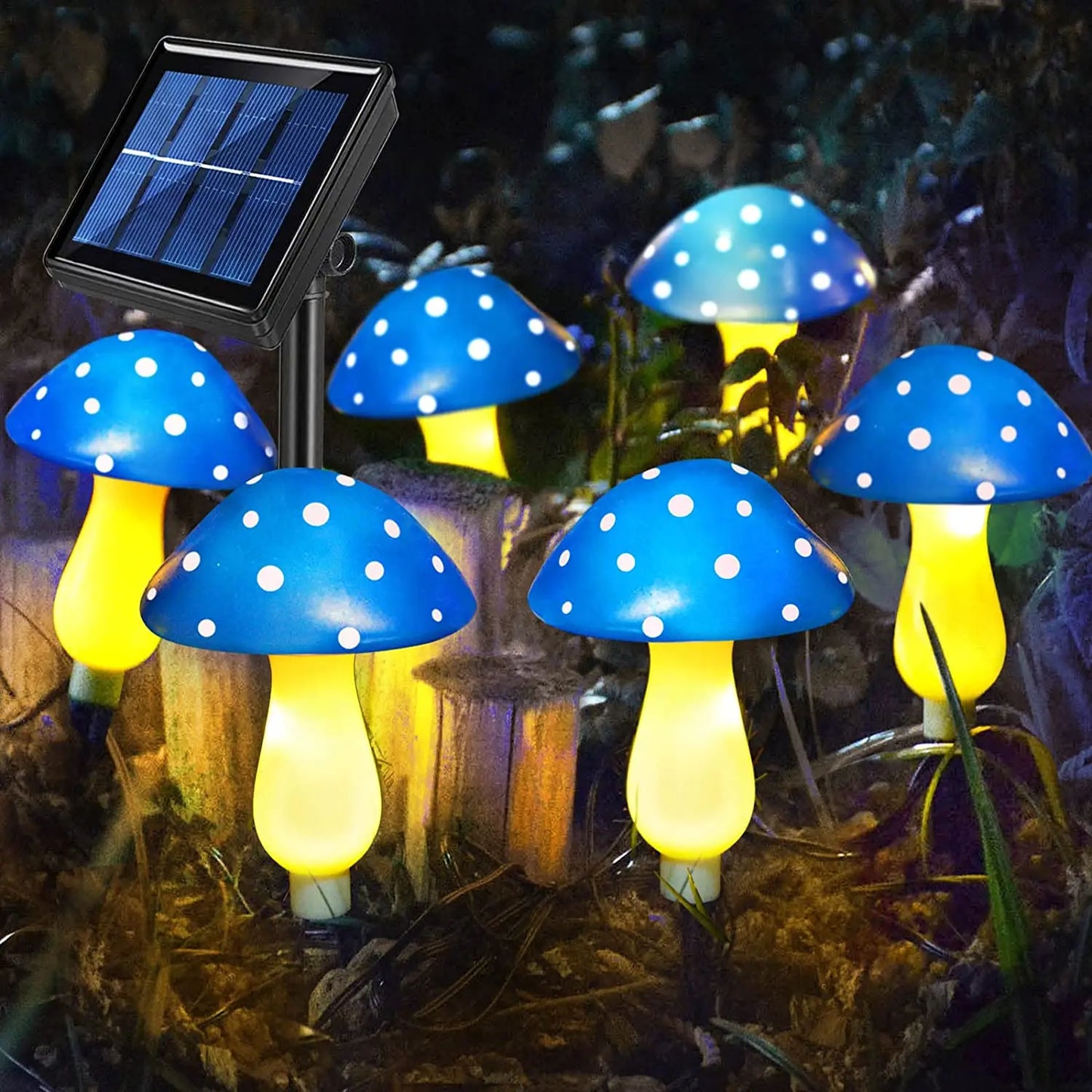 12 Pack RGB Solar Mushroom Light Solar Garden Stake Light 8 Modes Waterproof Mushroom Solar Light For Garden Yard Landscape