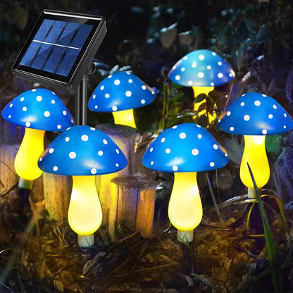 12 Pack RGB Solar Mushroom Light Solar Garden Stake Light 8 Modes Waterproof Mushroom Solar Light For Garden Yard Landscape