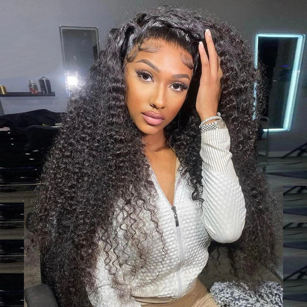 250 Density 13x6 Hd Lace Frontal Wigs Brazilian 32 34 40 Inch Deep Wave Curly Human Hair Wigs 100% For Black Women Preplucked