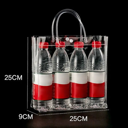 The New PVC Handbag Plastic Candy Bag Convenient Large Capacity Transparent Gift Jelly Bag Gift Bag School Work Daily Matching