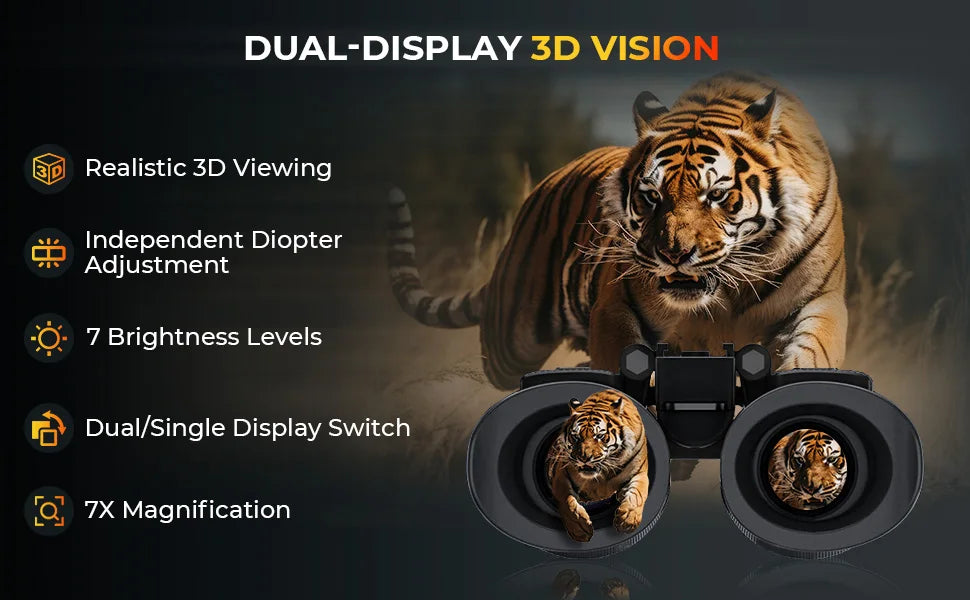 NV8000 Best 800M 4x 1080P Infrared Thermal Monocular Binoculars Hunting Night Vision Goggles Dual Screen Night Vision Dual Tube