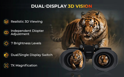 NV8000 Best 800M 4x 1080P Infrared Thermal Monocular Binoculars Hunting Night Vision Goggles Dual Screen Night Vision Dual Tube