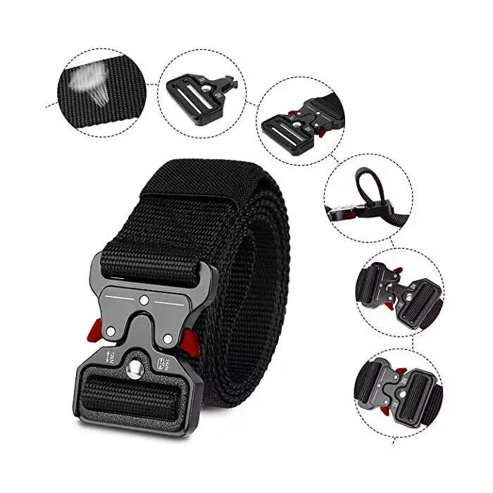1 piece tactical belt for men; outdoor sports and leisure quick release buckle belt; hot sale