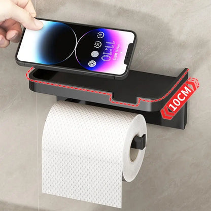 Toilet Storage Case Bathroom Tissue Box No-Drill Paper Rack Small Organizer Household Items Durable Stand Tissue Box Holder