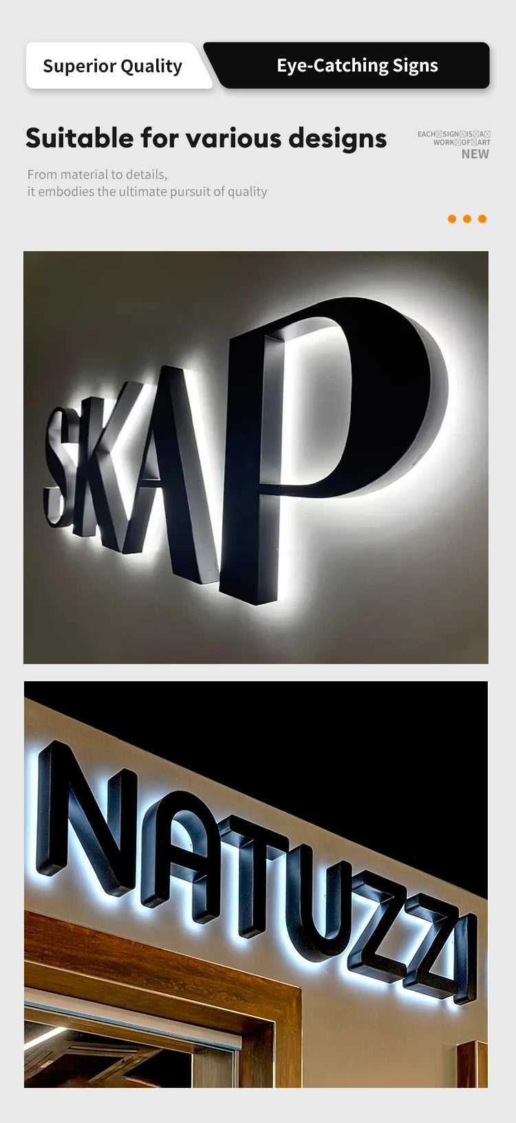 Led Business Signs Outdoor Store Front Signs Custom Restaurant Logo Led Sign 3D Light Board Design for Shop