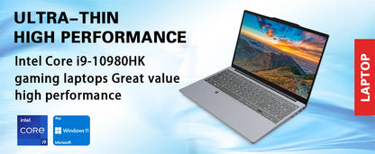 ACEKAMAS 15.6" Portable Gaming Laptop intel Core i9 10980HK IPS Windows 11 Laptops Computer 16GB DDR4 1TB SSD M.2 4K Notebook PC