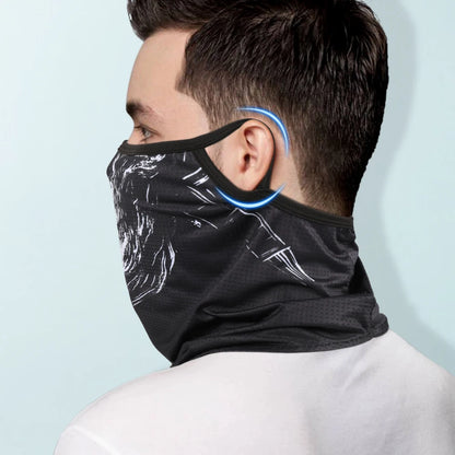 Summer Breathable Bandana Skull Printed Scarf Sun Protection Quick-drying Face Cover Reusable Mask Neck Gaiter Halloween Gift