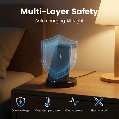 3 in 1 Magnetic Wireless Charger Dock Station 15W Foldable Fast Charging Multi-Device For Samsung S25 S24 S23 S22 Galaxy Watch iPhone
