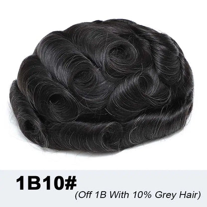 French Lace Wigs for Men Bleach Knots Lace Front Toupee Man Wig Full Lace Male Hair Prosthesis Natural Human Hair Lace Men's Wig