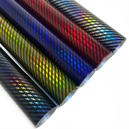 High Gloss Laser Blue Carbon Fiber Vinyl Film  Motorcycle Body Stickers Rainbow Car Film Covers Accessories Wrap Foil Sticker