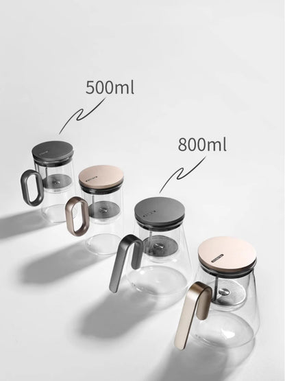 Samadoyo-Magnetic Switch Tea Pot, High-End Tea Set, Tea Water Separator, Household Tea Making Tool, Heat-Resistant Glass Tea Dis