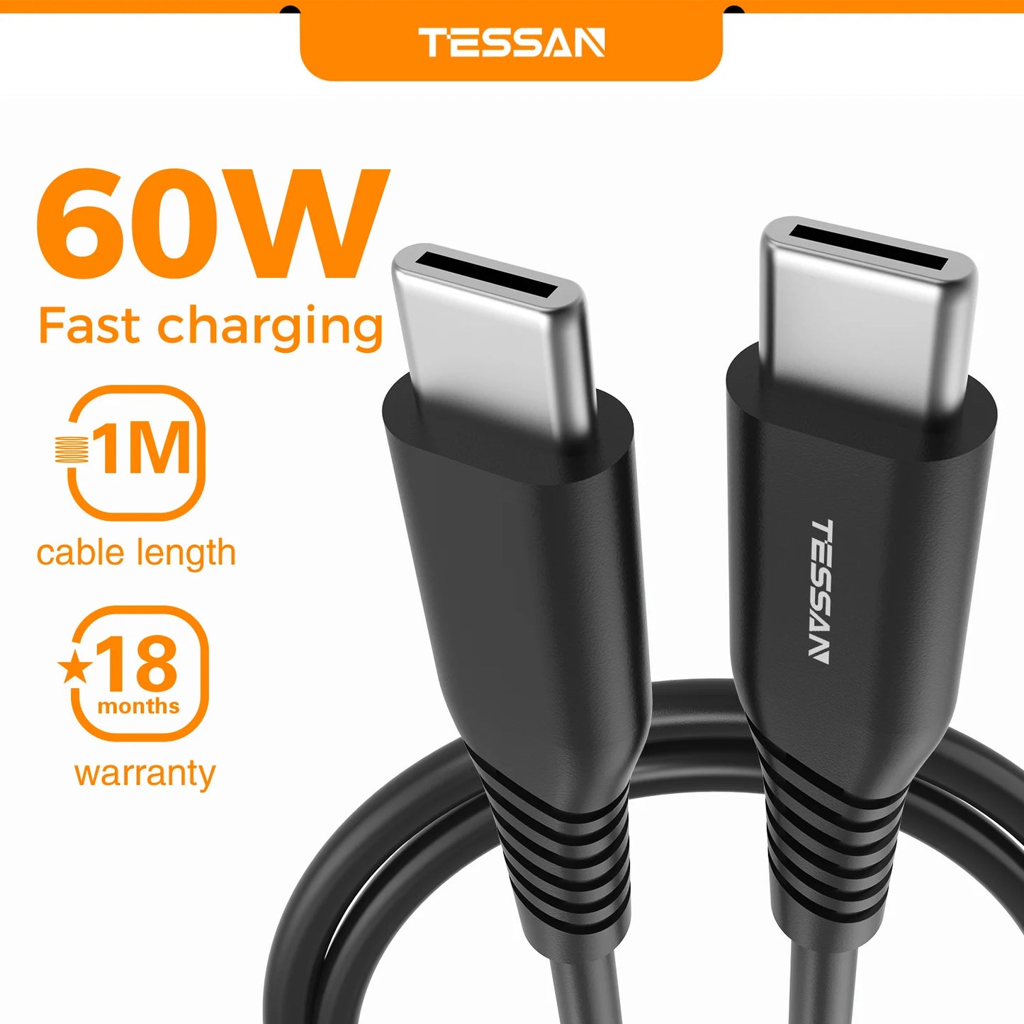 TESSAN 100W GaN Universal Travel Adapter with USB &Type C Fast Charging International Plug Adapter EU/UK/USA/AUS Plug for Travel