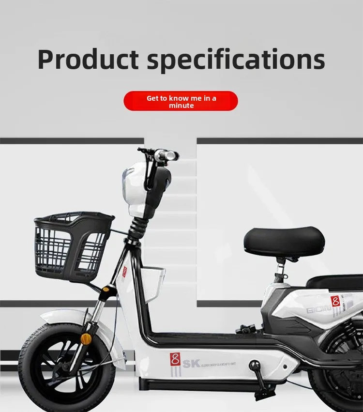 2024 New Model New National Standard Women's Compact Long-Range Electric Bicycle - Power-Assisted E-Scooter for Adult Females