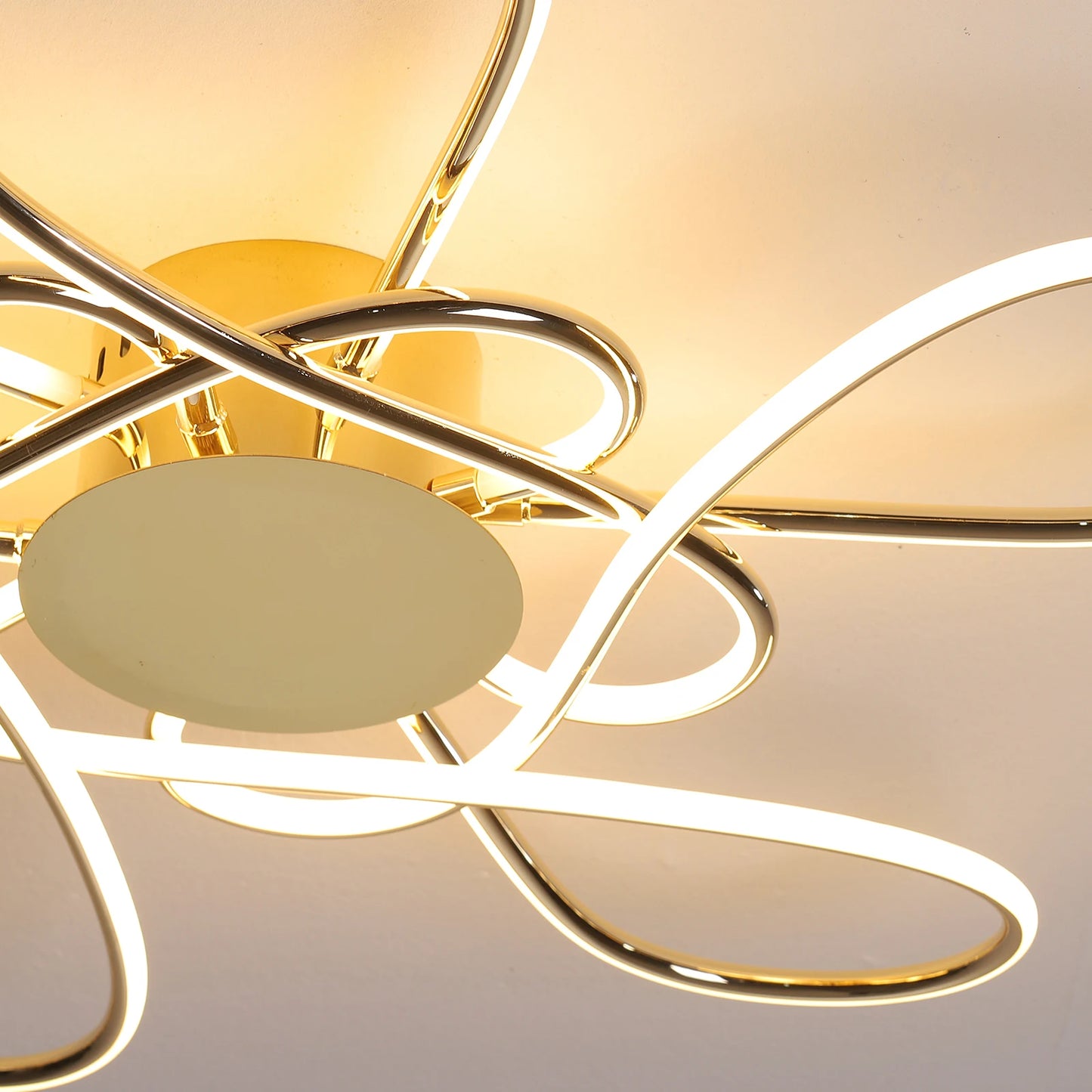 Chrome/Gold Plated Modern LED Chandelier for Living Room Lamp Bedroom Ceiling Chandeliers AC 90-260V Home Deco Light Fixture