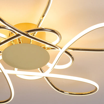 Chrome/Gold Plated Modern LED Chandelier for Living Room Lamp Bedroom Ceiling Chandeliers AC 90-260V Home Deco Light Fixture