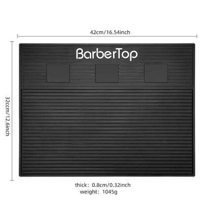 Hair Cutting Tool Storage Pad Anti Slip Waterproof Heat-Insulating Work Pad Magnetic Silicone Barber Shop Desktop Storage Mat